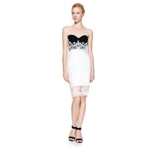 Tadashi Shoji Womens Leilani Strapless Sweetheart Cocktail Sheath Dress Size 2